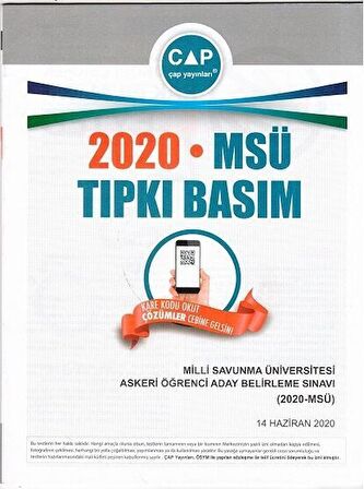 2020 MSÜ Tıpkı Basım