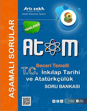 Artı Zeka Yayınları 8. Sınıf LGS Atom Beceri Temelli İnkılap Tarihi Aşamalı Soru Bankası