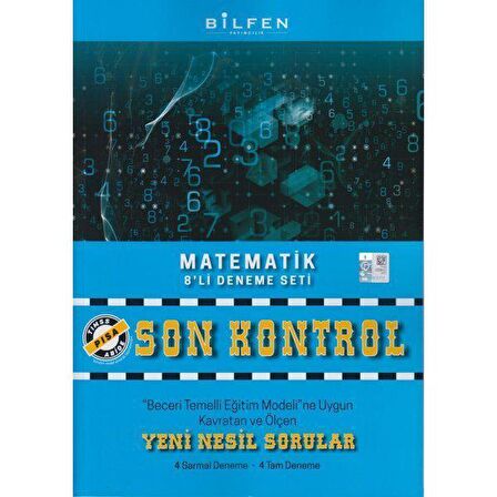 BİLFEN 8.SINIF MATEMATİK SON KONTROL 8'Lİ DENEME