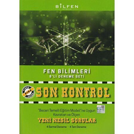 8. Sınıf Fen Bilimleri Son Kontrol 8'li Deneme Seti