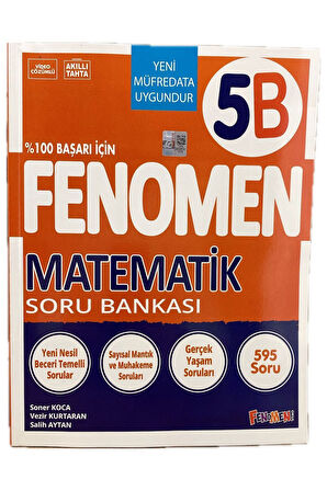 5. Sınıf Matematik B Fenomen Soru Bankası 2024-2025 Öğretim Yılı