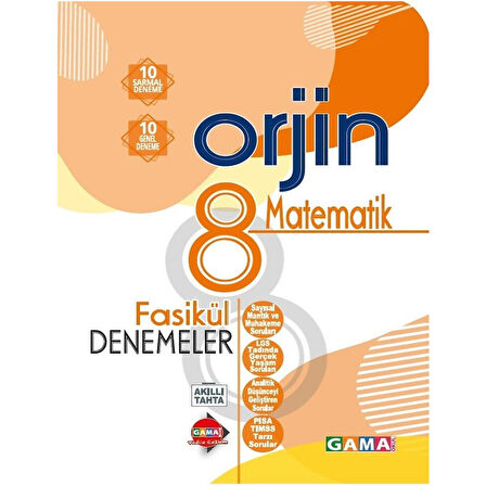 Gama Yayınları 8. Sınıf Matematik Orjin Fasikül Denemeleri