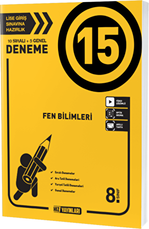 8. Sınıf Fen Bilimleri 15 Deneme