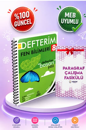 Arı Yayınları 8. Sınıf Akıllı Yeni Nesil Fen Defteri