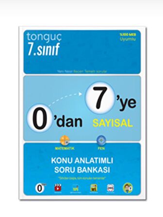 Tonguç Akademi 7. Sınıf 0 dan 7 ye Sayısal Konu Anlatımlı Soru Bankası
