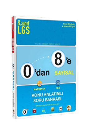 8. Sınıf 0'dan 8'e Sayısal Konu Anlatımlı Soru Bankası