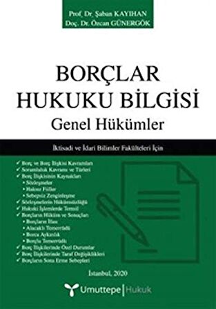 Borçlar Hukuku Bilgisi - Genel Hükümler