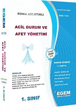 1. Sınıf 2. Yarıyıl Acil Durum Ve Afet Yönetimi