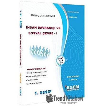 1. Sınıf 1. Yarıyıl İnsan Davranışı ve Sosyal Çevre 1 Konu Anlatımlı Soru Bankası - Kod 181