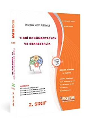 AÖF 2. Sınıf Tıbbi Dökümantasyon ve Sekreterlik 4. Yarıyıl Kod 2221
