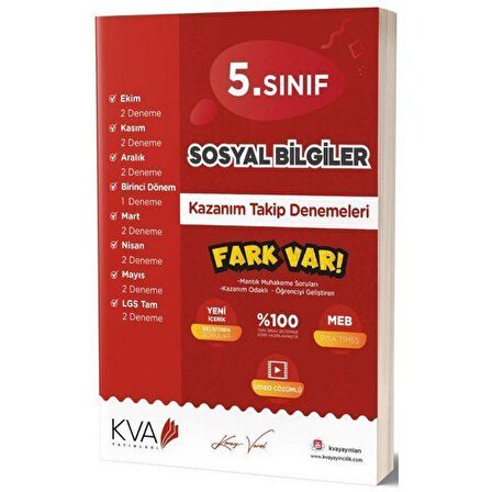 Koray Varol Yayınları 5. Sınıf Sosyal Bilgiler Kazanım Takip Denemeleri