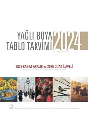 Yağlı Boya Tablo Takvimi 2024 Duvar Takvimi