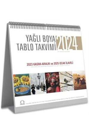 Yağlı Boya Tablo Takvimi 2024 Masa Takvimi