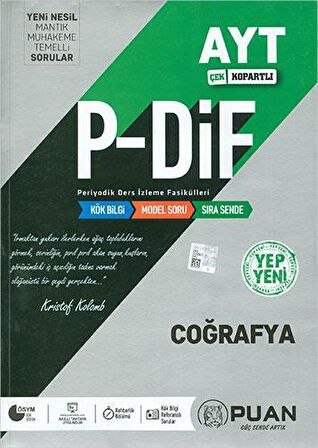 Puan AYT Coğrafya Periyodik Ders İzleme Fasikülleri