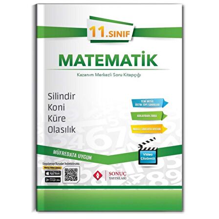Sonuç 11. Sınıf Matematik Silindir-Koni-Küre-Olasılık Soru Bankası