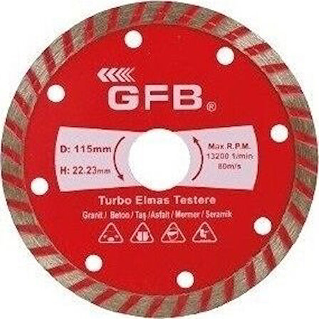  4'lü 115 Lik Mermer Ahşap Sunta Granit Demir Taş Fayans Kesme Disk Seti