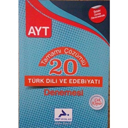 Paraf Yayınları Ayt Türk Dili Ve Edebiyatı Tamamı Çözümlü 20 Deneme