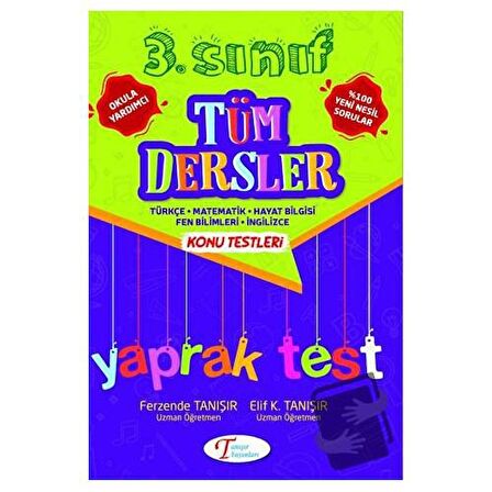 3. Sınıf Tüm Dersler Konu Testleri Test