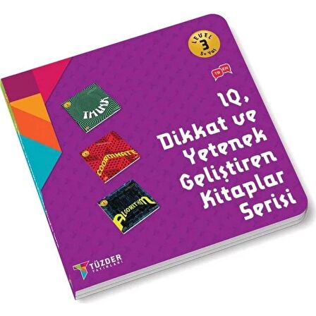 IQ Dİkkat ve Yetenek Geliştiren Kitaplar Serisi Level 3 (3 Kitap Takım) 5+ Yaş