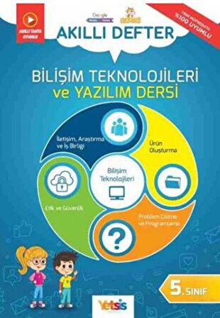 Yetsis Yayınları 5. Sınıf Bilişim Teknolojileri ve Yazılım Akıllı Defter