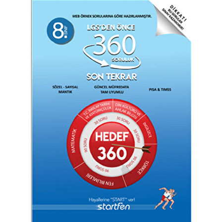 8. Sınıf LGS'den Önce 360 Soruluk Son Tekrar Soru Bankasi