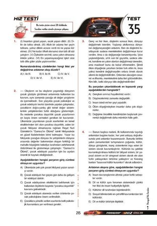 TYT AYT KPSS ALES DGS Paragraf Hız Soruları Hız ve Renk Yayınları