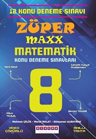 LGS 8. Sınıf Züper Maxx Matematik Konu Denemeleri