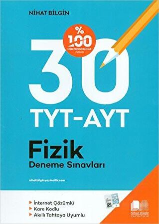 TYT-AYT Fizik 30 Deneme Sınavı Nihat Bilgin Yayıncılık