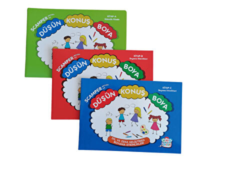 Konuşan Çocuk Scamper Metoduyla Düşün, Konuş, Boya (3'lü Set)