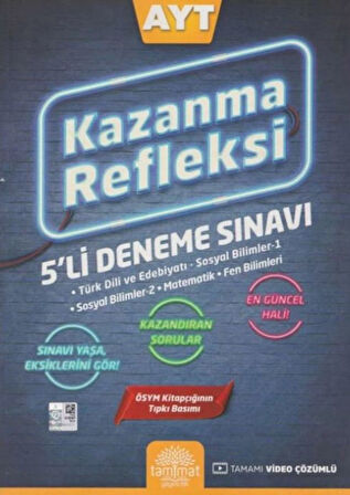 Tammat Yayıncılık AYT Kazanma Refleksi 5 li Deneme Sınavı