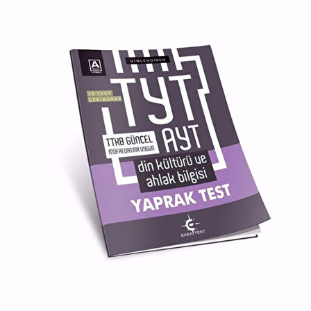 TYT AYT Din Kültürü ve Ahlak Bilgisi Yaprak Test