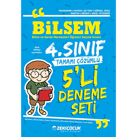 4. Sınıf Bilsem Tamamı Çözümlü 5'li Deneme Seti