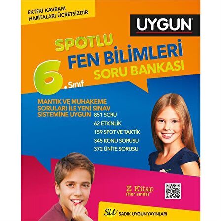 Sadık Uygun Yayınları 6. Sınıf Fen Bilimleri Spotlu Soru Bankası