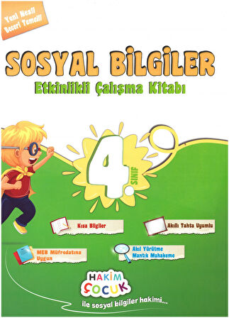 Hakim 4.Sınıf Sosyal Bilgiler Etkinlikli Çalışma Kitabı