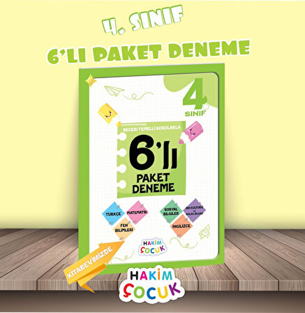 Hakim 4.Sınıf Beceri Temelli Sorularla 6 lı Paket Deneme