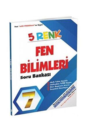 7. Sınıf Fen Bilimleri Soru Bankası 5 Renk Yayınları