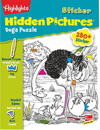 Sticker Hidden Pictures Macera Puzzle (Tek Kitap)