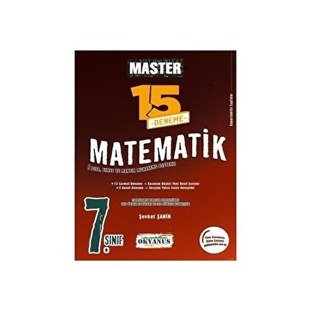 7. Sınıf Matematik Master 15 Matematik Deneme