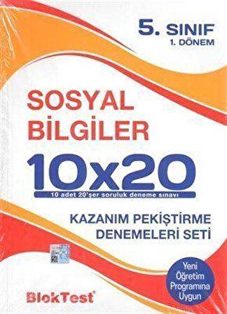 Bloktest 5.Sınıf Sosyal Bilgiler 10X20 Kazanım Denemeleri 1.Dönem