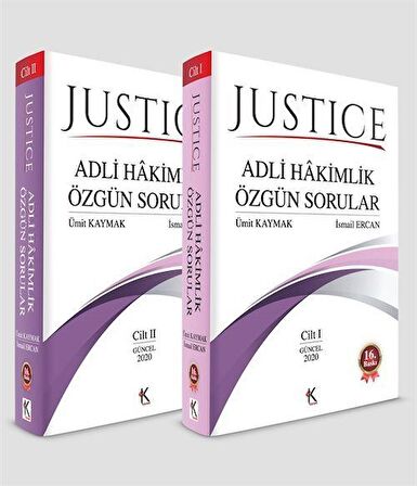 Justıce Adli Hakimlik Özgün Sorular (2 Cilt) / Ümit Kaymak