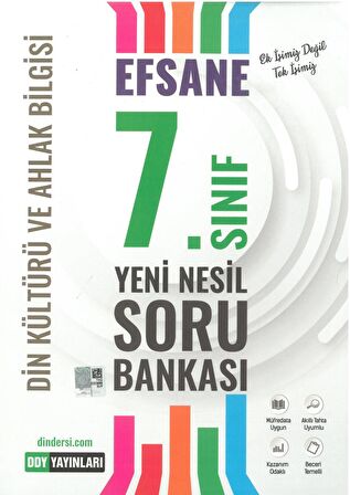 7. Sınıf Din Kültürü ve Ahlak Bilgisi Efsane Yeni Nesil Soru Bankası