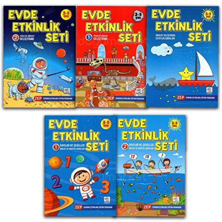 3-5 Yaş Evde Etkinlik Seti 5 Kitap