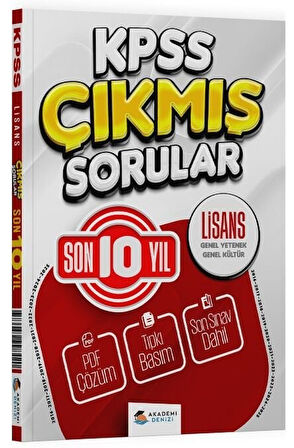 Akademi Denizi 2026 KPSS Genel Yetenek Genel Kültür Çıkmış Sorular Son 10 Yıl Çözümlü Akademi Denizi