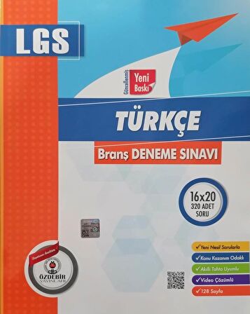 Özdebir 8.Sınıf LGS Türkçe 16 Deneme Seti - Özdebir LGS Deneme