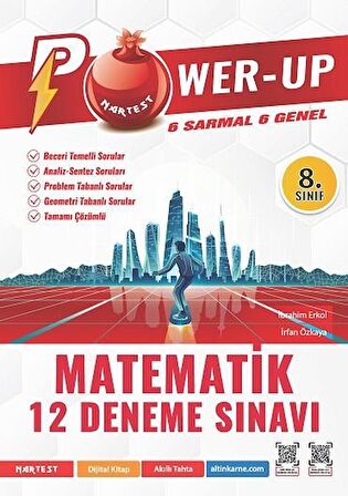 Nartest 8.Sınıf LGS Matematik 12'li Deneme Power Up