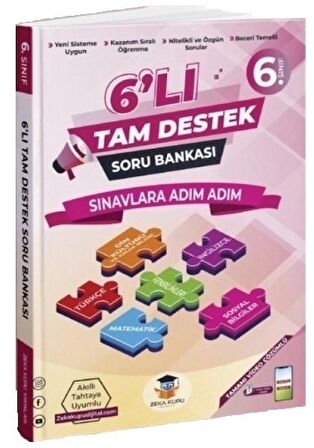 Zeka Küpü 6.Sınıf 6'lı Tam Destek Tüm Dersler Soru Bankası