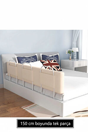  PRO Yumuşak Bebek Güvenlik Yatak Bariyeri Yatak Korkuluğu 150 Cm Tek Parça