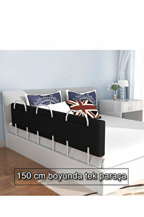  PRO Yumuşak Bebek Güvenlik Yatak Bariyeri Yatak Korkuluğu 150 Cm Tek Parça