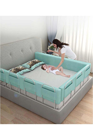  PRO Yumuşak Bebek Güvenlik Yatak Bariyeri Yatak Korkuluğu 150 Cm Tek Parça