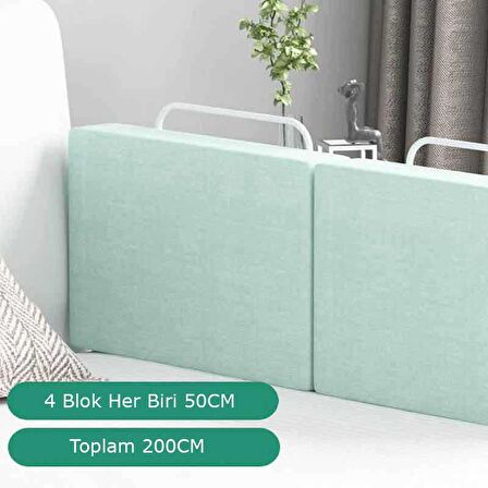 200 cm Serenty Plus Yatak Bariyeri Bebek Ve Çocuk Korkuluğu Güvenlik Bariyeri Yeşil